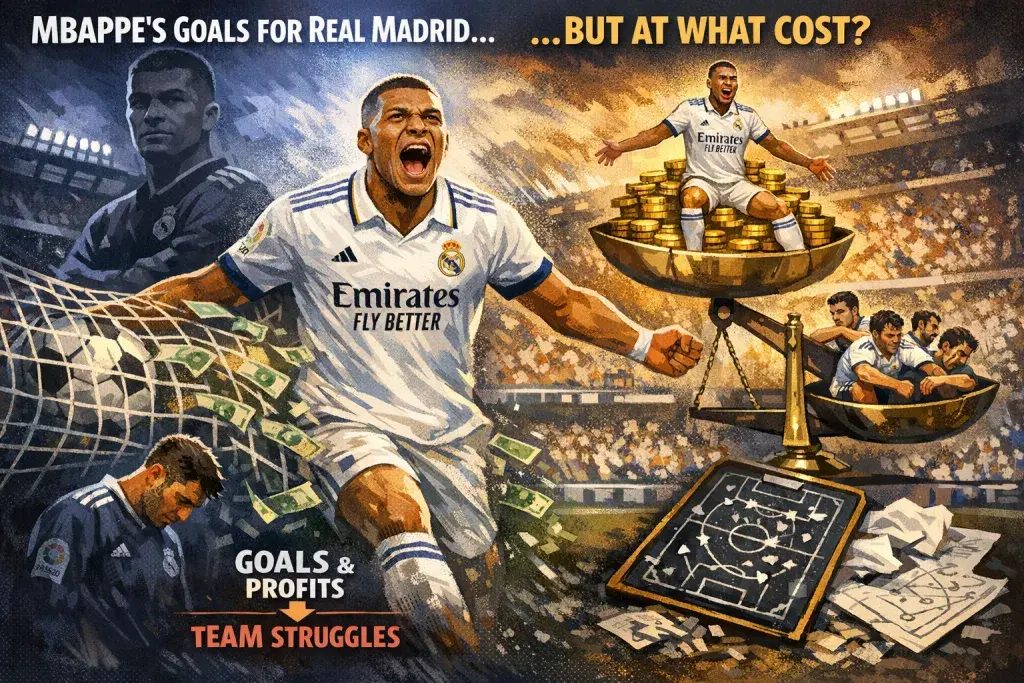 Mbappe Delivers Goals for Real Madrid But Costs More Than He Contributes